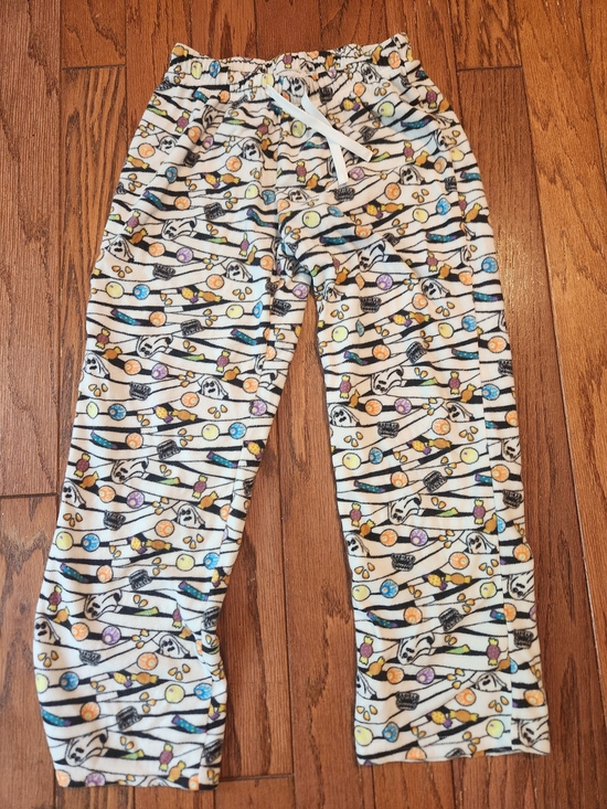 Cat & Jack Other - Cat & Jack White Pajama Pants with Multicolor Candy and Stripes